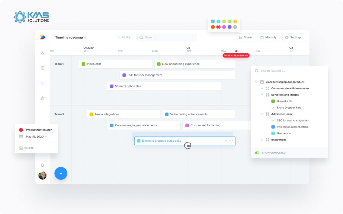 feature timeline roadmap