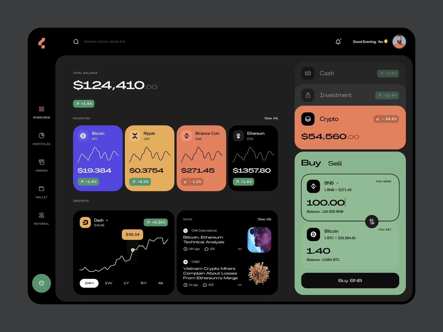 Crypto exchange platform